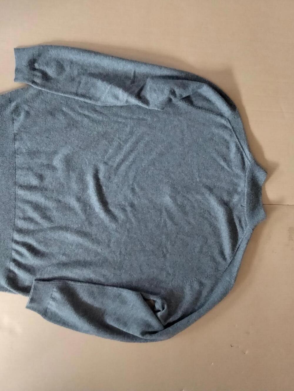J. Hilburn Cashmere Gray Sweater Mens Size XXL 100% 1/4 Zip Pullover Soft Knit - Picture 2 of 9
